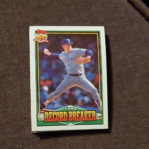 Topps 1990 Record Breaker Card Nolan Ryan